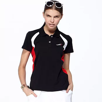 【SAIN SOU】台灣製涼感吸濕排汗POLO衫(女版)T16532-01M黑