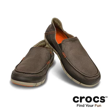 Crocs - 男 - 男士舒躍奇便鞋-39深咖啡/卡其色