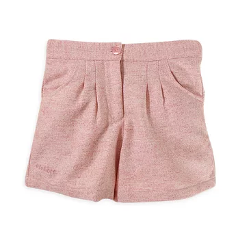 【minihope】質感輕毛呢褲裙100粉紅
