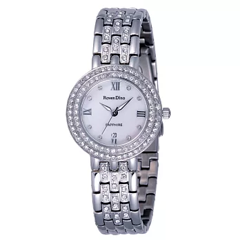 Roven Dino羅梵迪諾 華麗女士水鑽女錶-銀