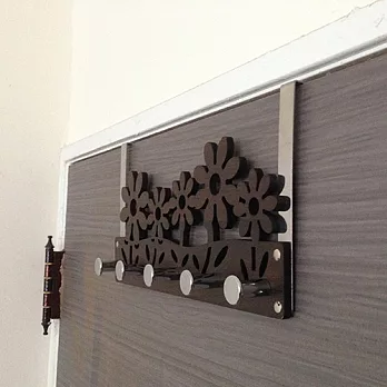 【收納職人】歐風花朵木質造型門後勾