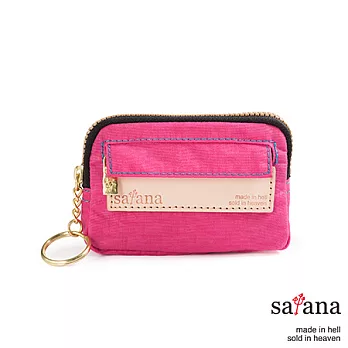 satana - 輕巧拉鍊鑰匙包/零錢包 - 覆盆子冰沙紅