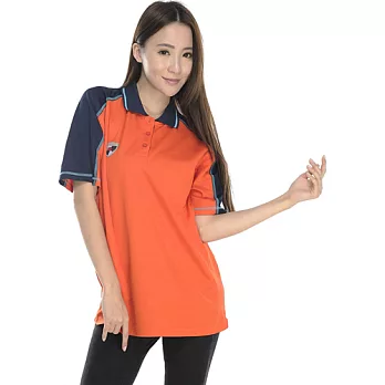 【SAIN SOU】MIT吸濕排汗短袖POLO衫T9608M橘紅