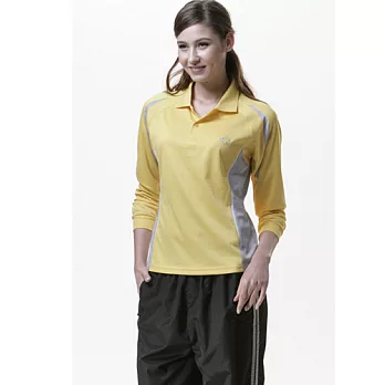 【SAIN SOU】吸濕排汗長袖POLO衫T16201M淡黃