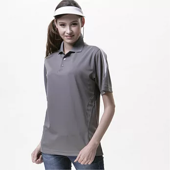 【SAIN SOU】MIT吸濕排汗短袖POLO衫(中性款)T26031-15M灰