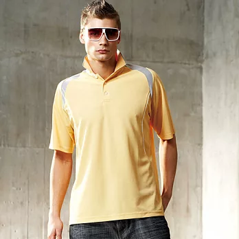 【SAIN SOU】MIT吸濕排汗短袖POLO衫(中性款)T26032-15M黃色