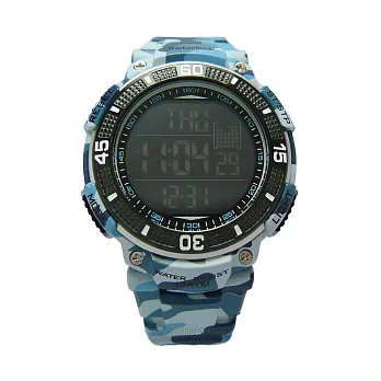 Timberland 登山玩家多功能數位迷彩式腕錶-藍-TBL.13554JPBL/02