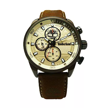 Timberland 美式大兵戰鬥營潮流時尚優質腕錶-咖啡-TBL.14441JLBN/07