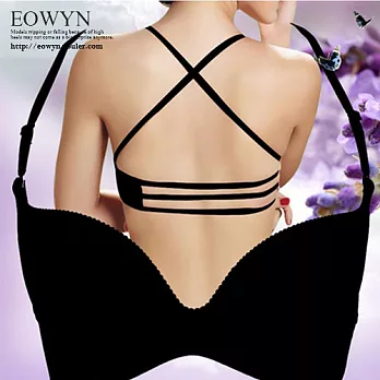 EOWYN．一片式美背交叉肩帶無痕內衣胸罩舒適內衣NYA023-5888-20/3色/現貨+預購黑色32/70A