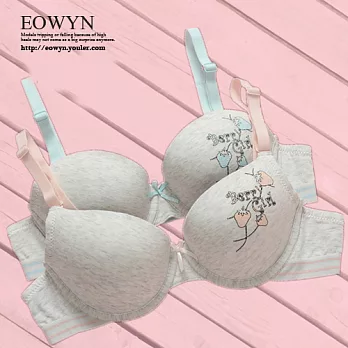 EOWYN．薄款聚攏有鋼圈內衣可愛純棉發育期學生少女內衣NYA028-W2146-17/2色/現貨+預購桃粉32/70A