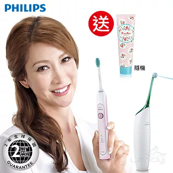 飛利浦-健康美白音波震動牙刷HX6761+空氣動能牙線機HX8211