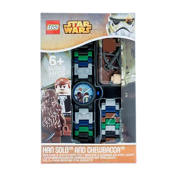 LEGO樂高 兒童手錶人偶系列 STAR WARS 星際大戰系列 Han Solo 與秋巴卡