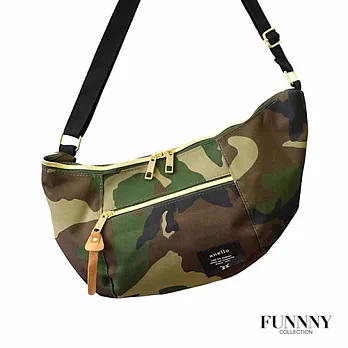 FUNNNY 日本同步斜背包系列 淺田里莎 軍綠迷彩