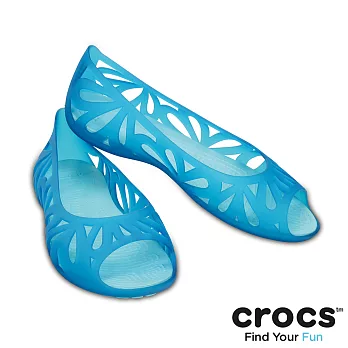 Crocs - 女- 阿德端娜花卉輕便鞋-碧空藍/冰藍色36碧空藍/冰藍色