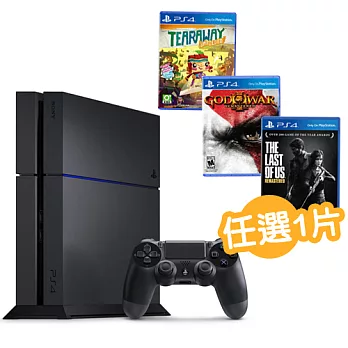 『優惠組合』SONY PS4主機 CUH-1207系列500G-極致黑+強檔遊戲任選*1最後生還