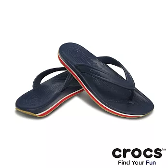 Crocs - 中性 - 復刻人字拖-深藍/紅色38深藍/紅色