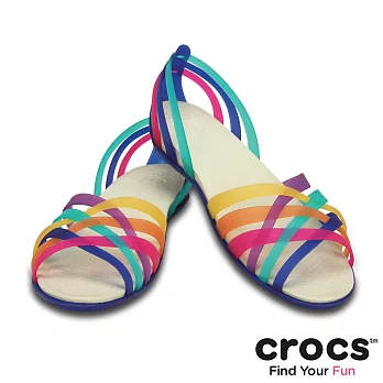 Crocs - 女 - APR - 赫瑞綺夏日平底鞋35七彩/蔚藍色