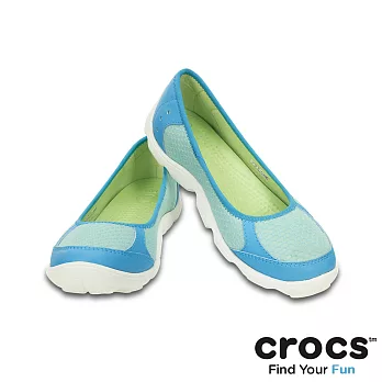 Crocs - 女 - 女士迪特芭蕾輕便鞋-電光藍/白色35電光藍/白色