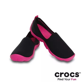 Crocs - 女-女士迪特輕盈鞋-黑/桃紅色35黑/桃紅色