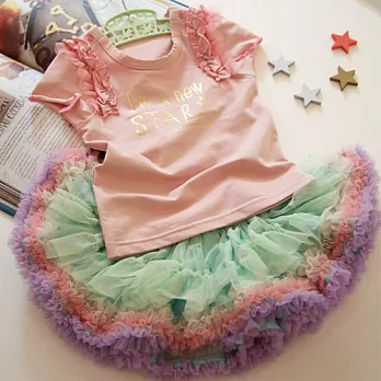 Panpantutu 短袖巨星上衣-水蜜桃90粉