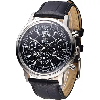 東方錶 ORIENT 當代經典尊爵計時腕錶 FTV02003B 黑