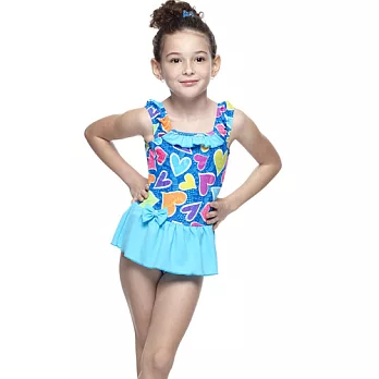 【SARBIS】MIT女童連身裙泳裝附泳帽B8842685印花