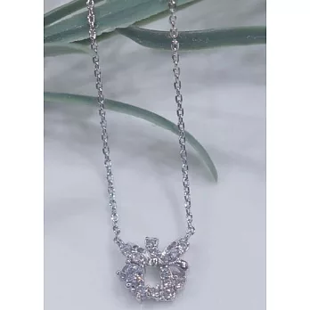 【UH】OBBA - 蝴蝶結頻果造形項鍊(兩色可選)-銀色