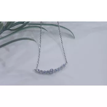 【UH】OBBA - 圓鑽鞦韆擺盪造型項鍊(兩色可選)-銀色