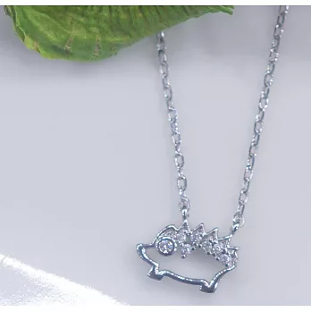 【UH】OBBA - 優雅的刺蝟造型項鍊(兩色可選)-銀色