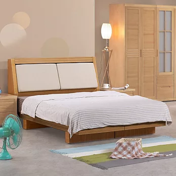《Homelike》春沐和風床台組(含床頭箱)-雙人5尺原木色