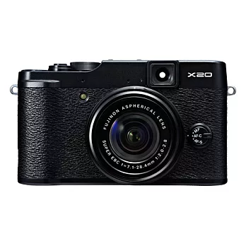 (平輸中文)FUJIFILM X20 F2.0大光圈高階類單相機-送32G記憶卡+原廠遮光罩LH-X10+原廠裝置套/黑色