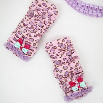 Panpantutu襪套-蝴蝶結legging-豹紋粉FREE