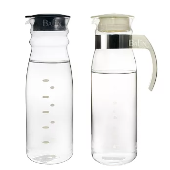 【日本 HARIO】耐熱玻璃冷水壺超值2入組(1400ml+1300ml)