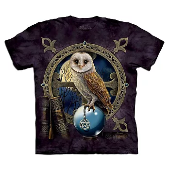 【摩達客】美國進口The Mountain 咒語貓頭鷹 純棉環保短袖T恤[現貨+預購]S大人版