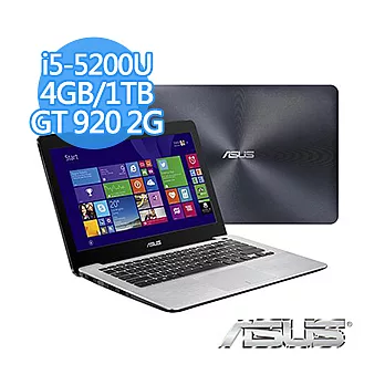 ASUS X302LJ-0041A5200U 13吋 i5-5200U NV920 2G獨顯 羽量級效能筆電