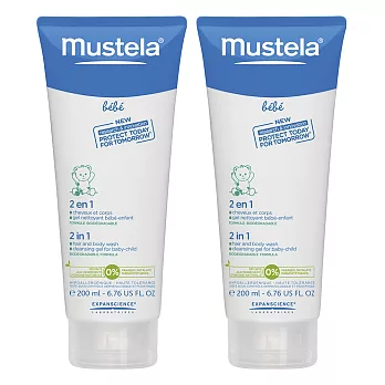 Mustela 慕之恬廊 倆相依雙潔乳200ml-兩入組