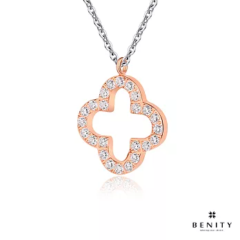 【BENITY】愛情叉口 玫瑰金 項鍊