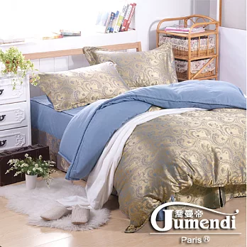 【法國Jumendi-晶璨宮廷】加大六件式色織緹花床罩組