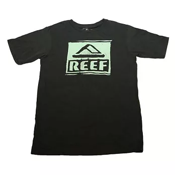 REEF LOGO印花基本男款上衣.黑S黑