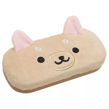 San-X 蠟筆柴犬狗狗朋友系列毛絨眼鏡盒。蠟筆柴犬