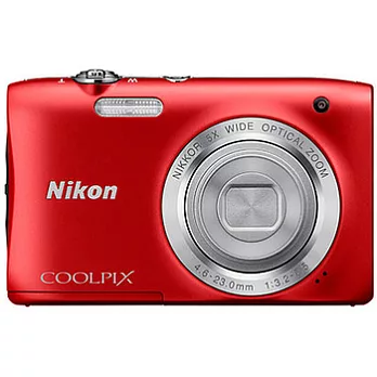 NIKON COOLPIX S2900 5倍光學超廣角輕巧數位相機(公司貨)-加送16G記憶卡+專用電池+原廠包+小腳架+讀卡機+清潔組+保護貼-紅色