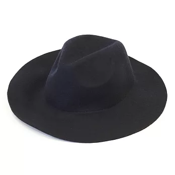 【UH】MONEY HAT - 羊毛寬簷紳士帽(三色可選)-藏青色