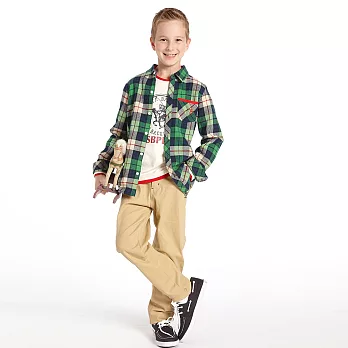 【SBPRC】造型車線口袋長褲160以上卡其