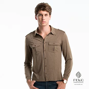 【NOYA】吸濕快乾軍裝造型襯衫(9N9C05M-3)M橄欖綠