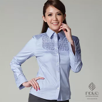 【NOYA】Coolmax漾彩抽皺長袖襯衫(0NLW3858)S淺紫