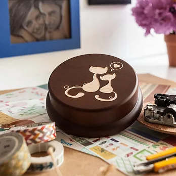 【Sylvia 典藏精品】客製化音樂盒 // 情人節款式情人節貓