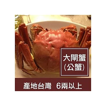 一籃子正宗台灣養殖大閘蟹【6兩以上公蟹】6隻