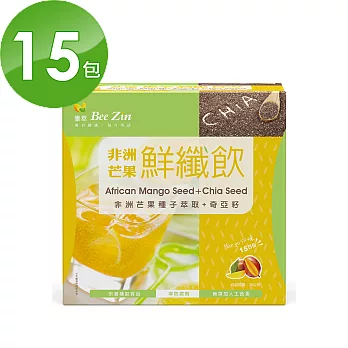 【BeeZin康萃】艾莉絲代言 非洲芒果鮮纖飲x15包(18公克/包;15包/盒)