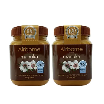 紐西蘭【Airborne艾爾邦】麥蘆卡蜂蜜 250克 花粉含量70+(2入)