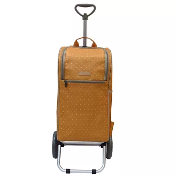 卡蘿輕便時尚購物車-30L 單輪-黃色水玉